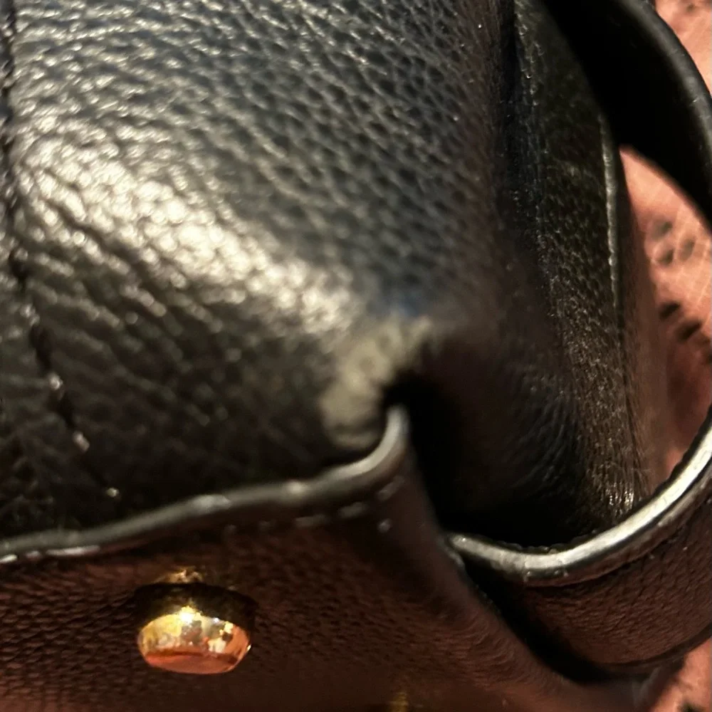 Cute Coach Black Leather Hobo Bag/Purse